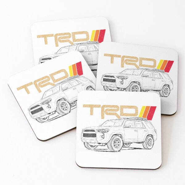Item preview, Line Art Style 5th Gen 4Runner Retro TRD Stripe Offroad Adventure [White Shirt Only] designed and sold by Off-Road-Zone.