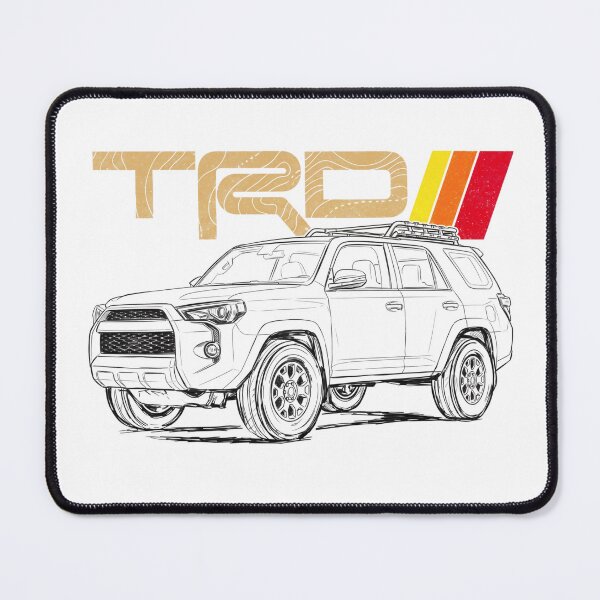Item preview, Line Art Style 5th Gen 4Runner Retro TRD Stripe Offroad Adventure [White Shirt Only] designed and sold by Off-Road-Zone.
