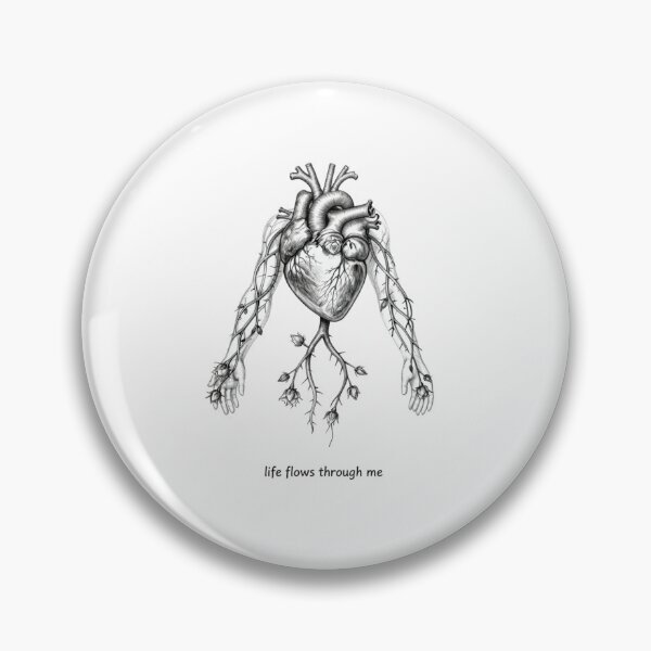 Item preview, Life Flows Through Me Anatomical Vascular Rose Vine Sketch designed and sold by KindByNature.
