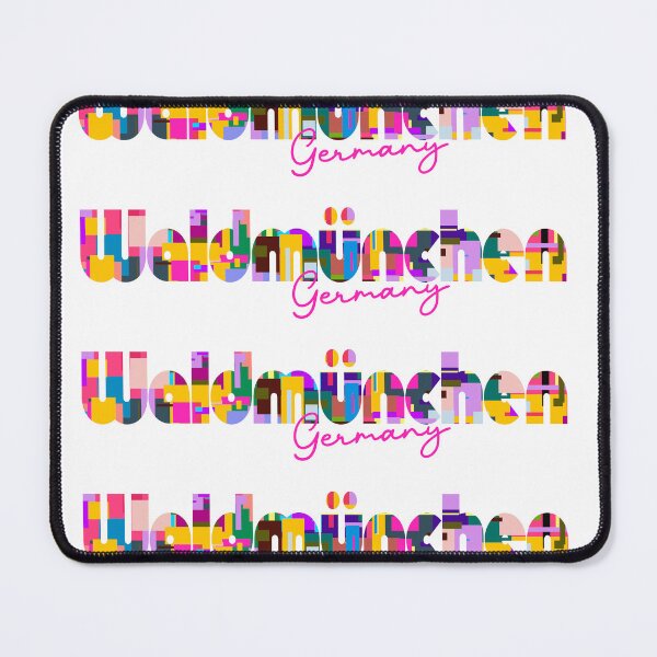 Item preview, Waldmünchen, Germany, Vibrant Abstract City Typography Art designed and sold by Wanderful-roads.