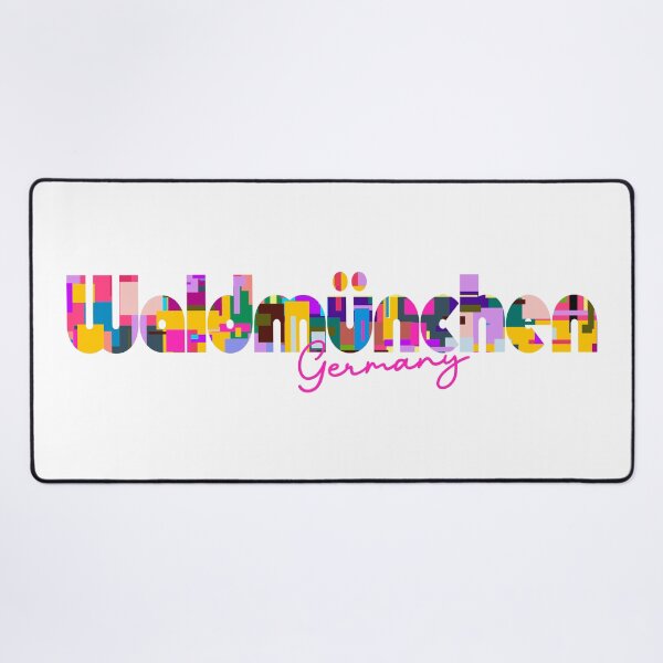 Item preview, Waldmünchen, Germany, Vibrant Abstract City Typography Art designed and sold by Wanderful-roads.