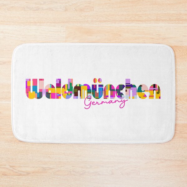 Item preview, Waldmünchen, Germany, Vibrant Abstract City Typography Art designed and sold by Wanderful-roads.
