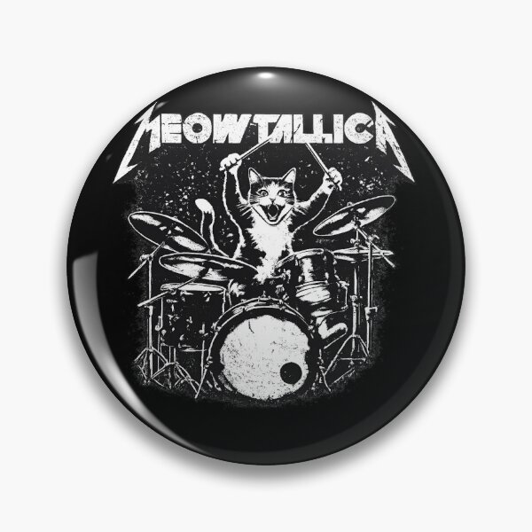 Item preview, Meowtallica Cat Drummer Shirt | Funny Heavy Metal Cat Lover T-Shirt designed and sold by GarnerSupplyCo.