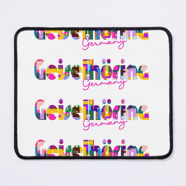 Item preview, Geiselhöring, Germany, Vibrant Abstract City Typography Art designed and sold by Wanderful-roads.