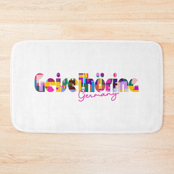 Item preview, Geiselhöring, Germany, Vibrant Abstract City Typography Art designed and sold by Wanderful-roads.