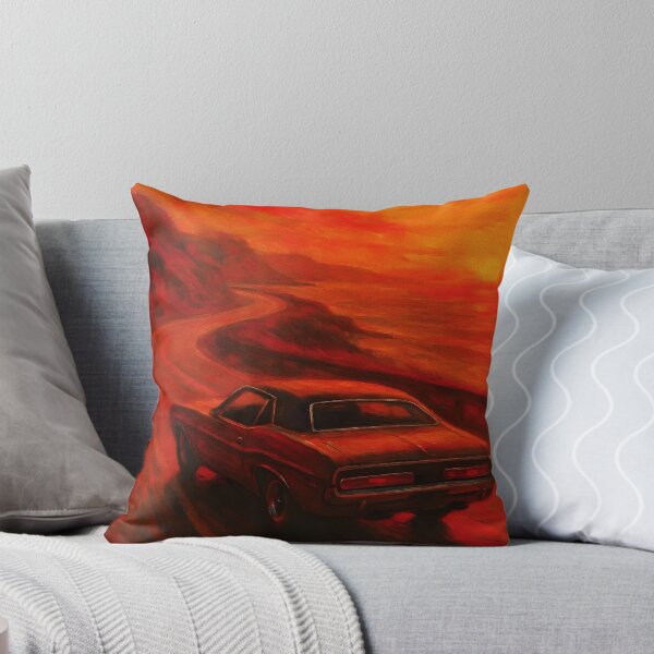 Item preview, Golden Hour Challenger Vintage Car - Oil Painting designed and sold by Dhenin Studio.
