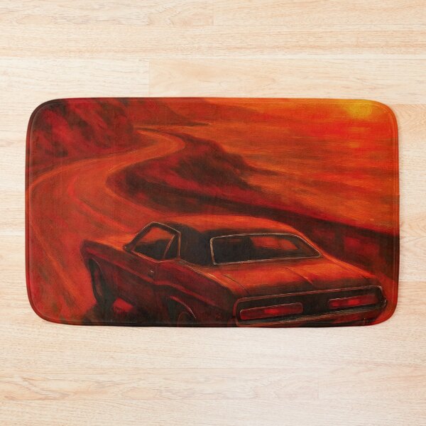 Item preview, Golden Hour Challenger Vintage Car - Oil Painting designed and sold by Dhenin Studio.