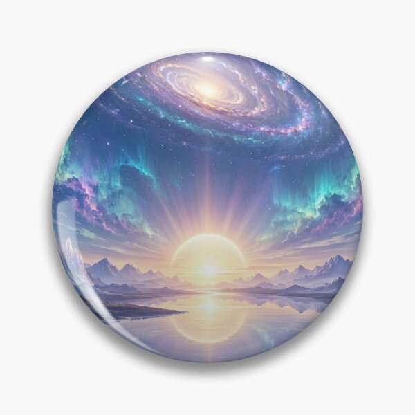 Item preview, The First Dawn | Cosmic Horizons Collection | Celestial Galaxy Sunrise Landscape Art designed and sold by OandSDesigns23.
