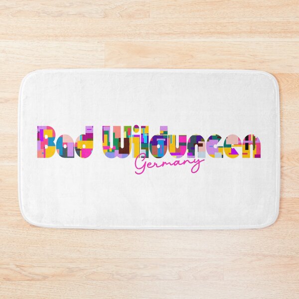 Item preview, Bad Wildungen, Germany, Vibrant Abstract City Typography Art designed and sold by Wanderful-roads.
