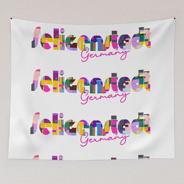 Item preview, Seligenstadt, Germany, Vibrant Abstract City Typography Art designed and sold by Wanderful-roads.