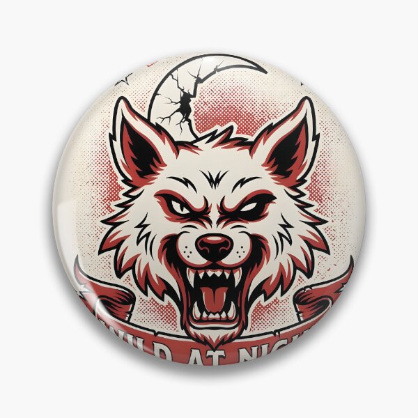 Item preview, Wild Nights – Lunar Wolf Vintage Tattoo Design designed and sold by smilukk.