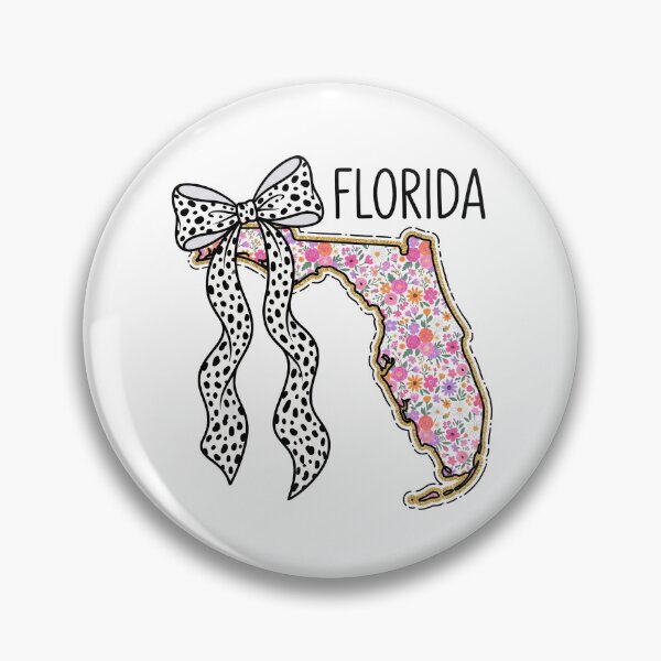 Item preview, Cute Florida Floral Map Graphic Coquette Bow Design designed and sold by Paper Drip.