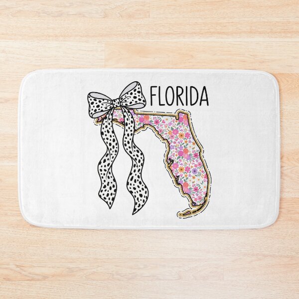 Item preview, Cute Florida Floral Map Graphic Coquette Bow Design designed and sold by Paper Drip.