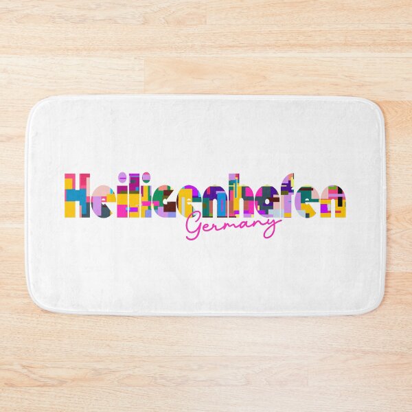 Item preview, Heiligenhafen, Germany, Vibrant Abstract City Typography Art designed and sold by Wanderful-roads.