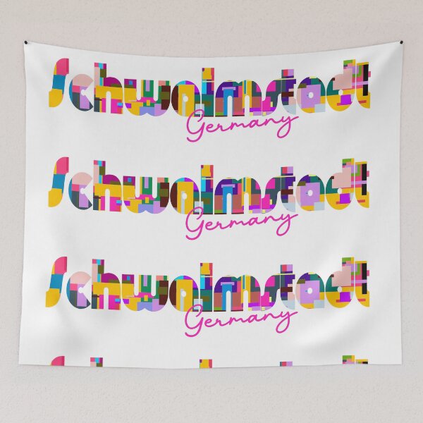 Item preview, Schwalmstadt, Germany, Vibrant Abstract City Typography Art designed and sold by Wanderful-roads.