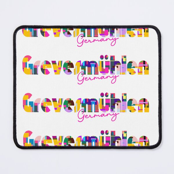 Item preview, Grevesmühlen, Germany, Vibrant Abstract City Typography Art designed and sold by Wanderful-roads.