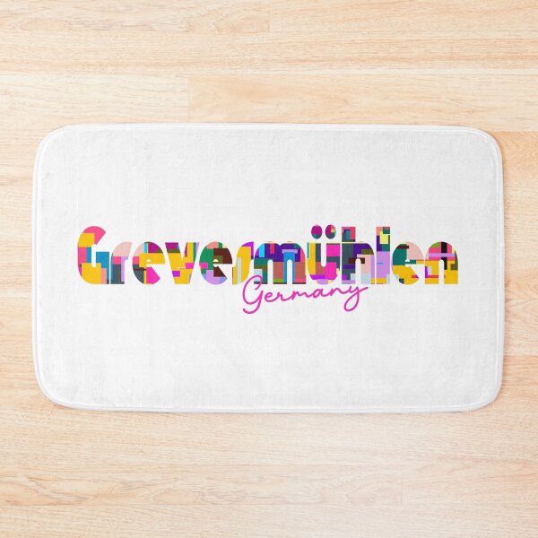 Item preview, Grevesmühlen, Germany, Vibrant Abstract City Typography Art designed and sold by Wanderful-roads.