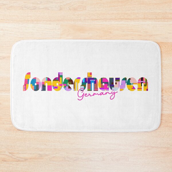 Item preview, Sondershausen, Germany, Vibrant Abstract City Typography Art designed and sold by Wanderful-roads.