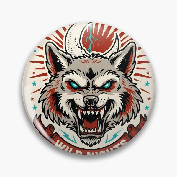 Item preview, Wild Nights – Lunar Wolf Vintage Tattoo Design designed and sold by smilukk.