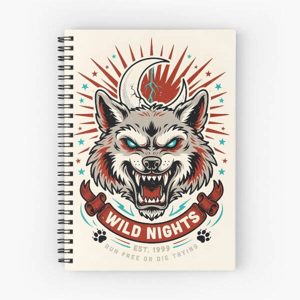 Item preview, Wild Nights – Lunar Wolf Vintage Tattoo Design designed and sold by smilukk.
