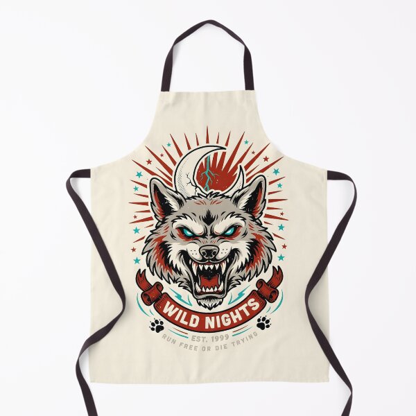 Item preview, Wild Nights – Lunar Wolf Vintage Tattoo Design designed and sold by smilukk.