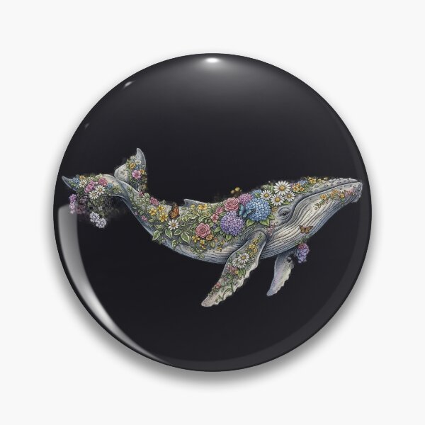 Item preview, Humpback Whale Covered in Wildflowers Art designed and sold by GrzywaM.