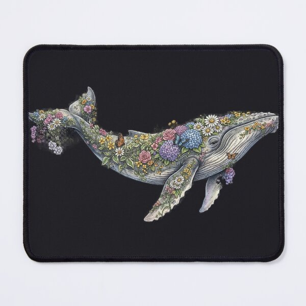 Item preview, Humpback Whale Covered in Wildflowers Art designed and sold by GrzywaM.