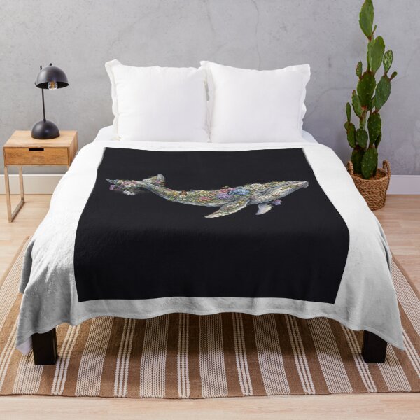Item preview, Humpback Whale Covered in Wildflowers Art designed and sold by GrzywaM.