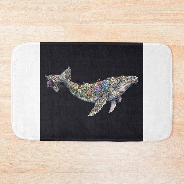 Item preview, Humpback Whale Covered in Wildflowers Art designed and sold by GrzywaM.
