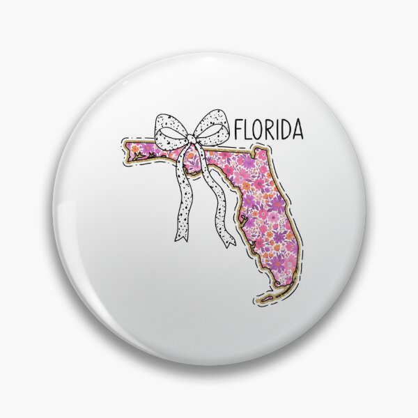 Item preview, Cute Florida Floral Map Graphic Coquette Bow Design designed and sold by Paper Drip.