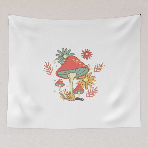 Item preview, Cute Retro Mushroom Flowers | Cottagecore Forest Art designed and sold by Sowaninongtdu.
