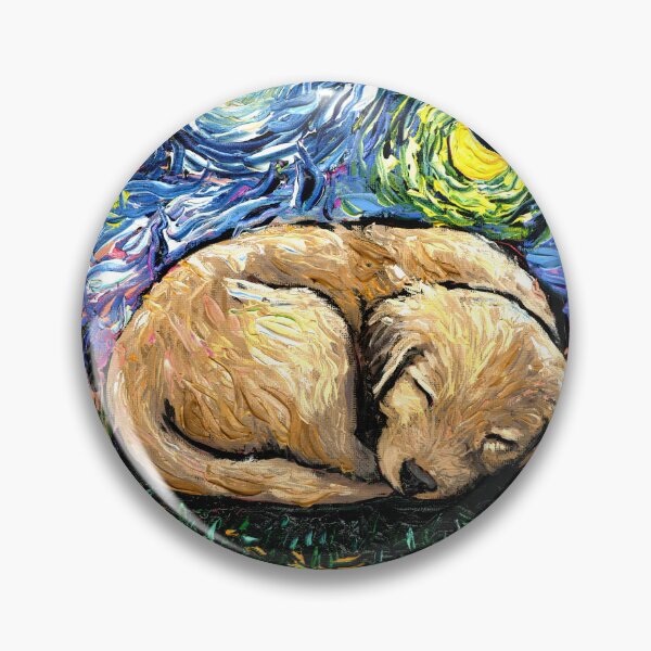 Item preview, Sleepy Golden Retreiver Pup Night designed and sold by AjaTrier.