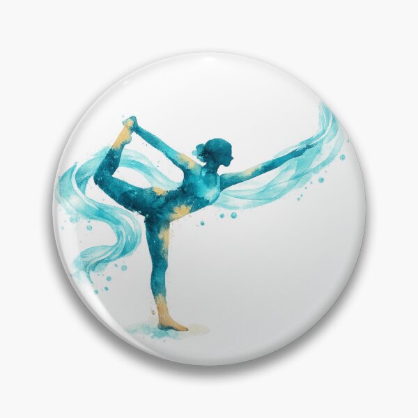 Item preview, Ocean Flow Yoga Dancer Pose Watercolor | Boho Meditation & Mindfulness Art designed and sold by MimiSabu.