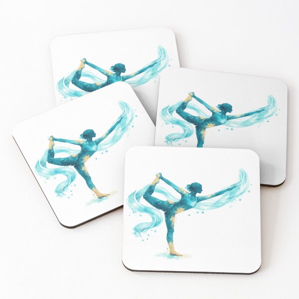Item preview, Ocean Flow Yoga Dancer Pose Watercolor | Boho Meditation & Mindfulness Art designed and sold by MimiSabu.