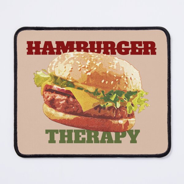 Item preview, Hamburger Therapy Funny Foodie Shirt designed and sold by Lizscorpio.