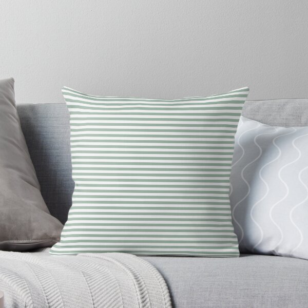 Item preview, Tiny MUTED GREEN and WHITE Horizontal PIN STRIPES designed and sold by RachelMacht.