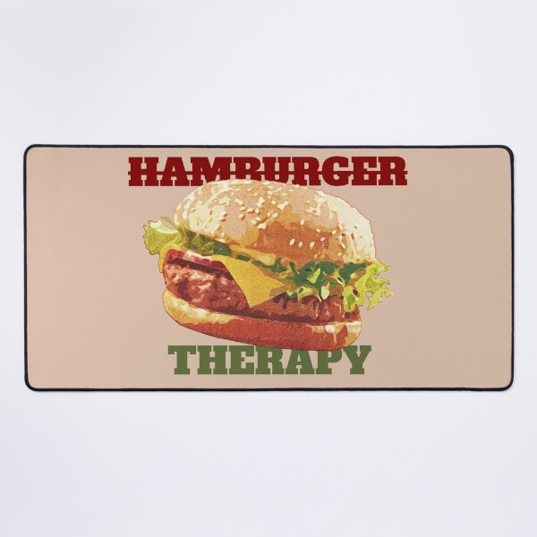 Item preview, Hamburger Therapy Funny Foodie Shirt designed and sold by Lizscorpio.