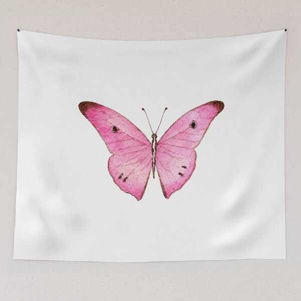 Item preview, Pastel Pink Butterfly Aesthetic Watercolor Art designed and sold by Mvicen.