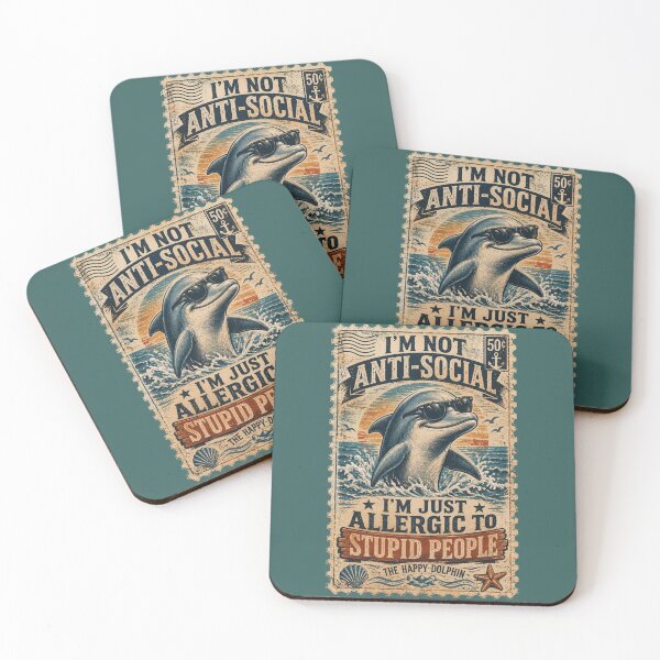 Item preview, Vintage Dolphin Seamless Pattern – Retro Ocean Marine Wildlife Design designed and sold by CallisC-Arts.