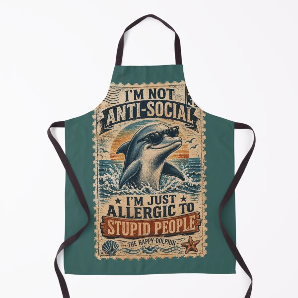 Item preview, Vintage Dolphin Seamless Pattern – Retro Ocean Marine Wildlife Design designed and sold by CallisC-Arts.
