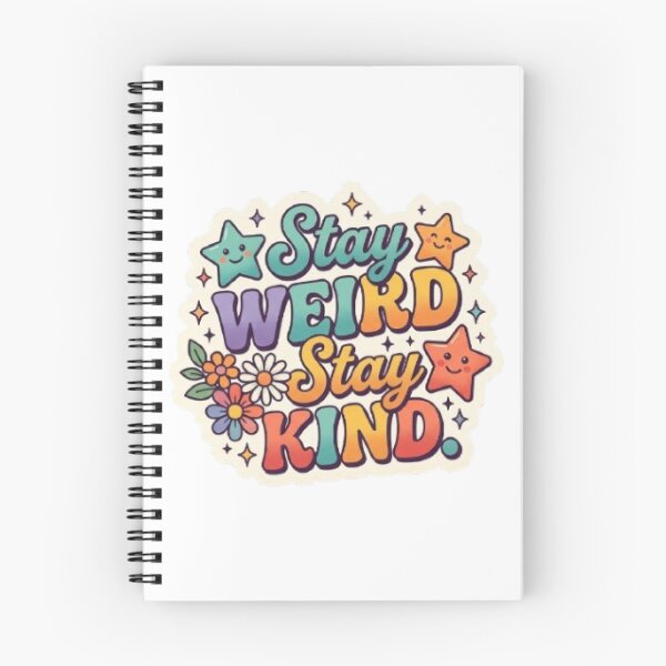 Item preview, Stay Weird Stay Kind Cute Retro T-Shirt | Colorful Typography | Positive Vibes Graphic Tee designed and sold by Faisal  Shah.