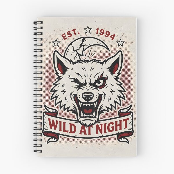 Item preview, Wild Nights – Lunar Wolf Vintage Tattoo Design designed and sold by smilukk.