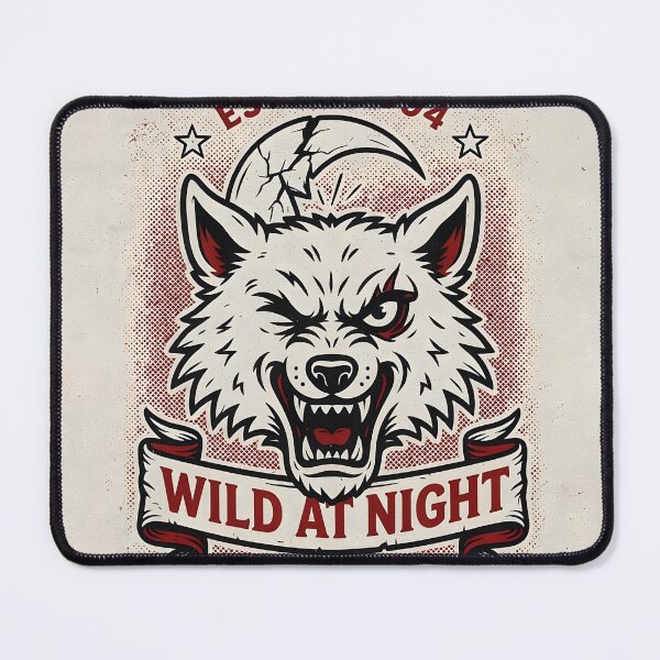 Item preview, Wild Nights – Lunar Wolf Vintage Tattoo Design designed and sold by smilukk.