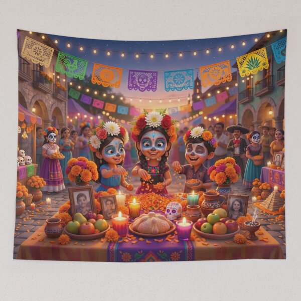Item preview, Children Celebrating Dia de los Muertos designed and sold by AnnArtshock.