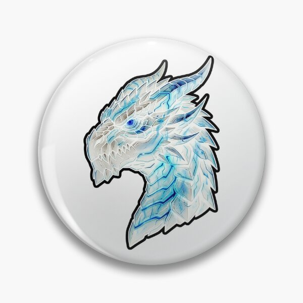 Item preview, Ancient Frost Dragon Head Ice Blizzard Fantasy Sticker designed and sold by bug4j_DragonLab.