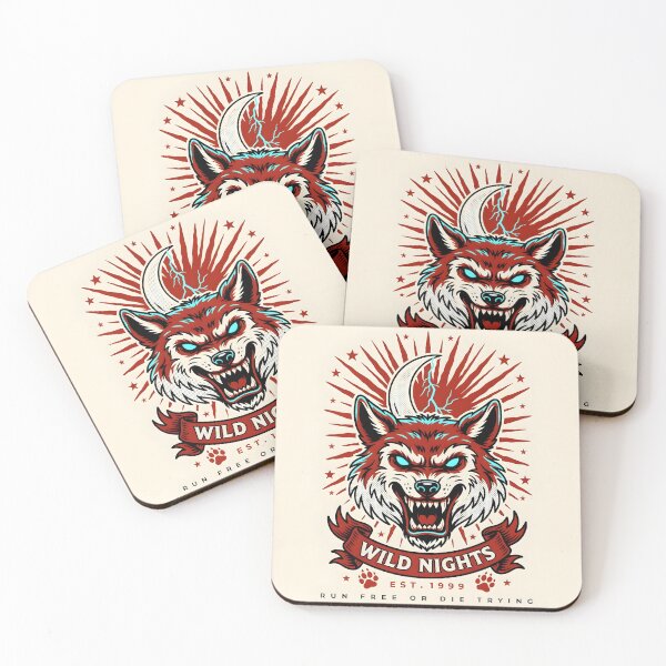 Item preview, Wild Nights – Lunar Wolf Vintage Tattoo Design designed and sold by smilukk.