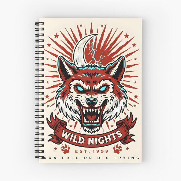 Item preview, Wild Nights – Lunar Wolf Vintage Tattoo Design designed and sold by smilukk.