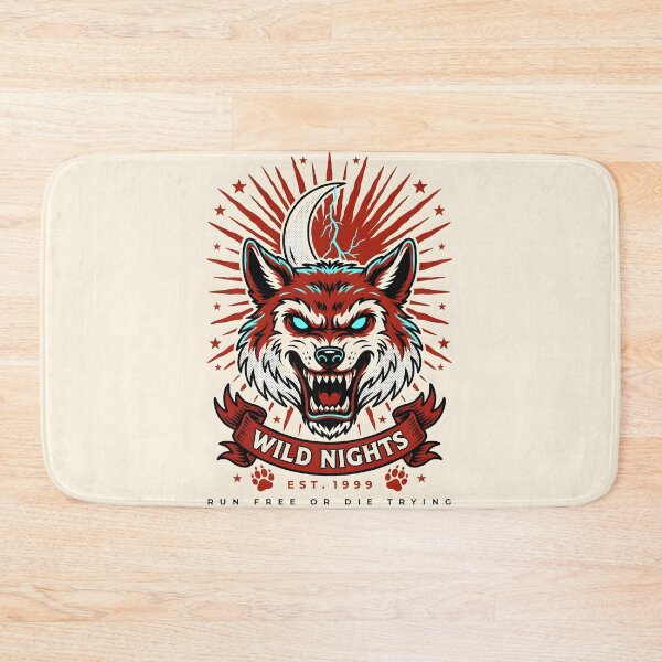 Item preview, Wild Nights – Lunar Wolf Vintage Tattoo Design designed and sold by smilukk.