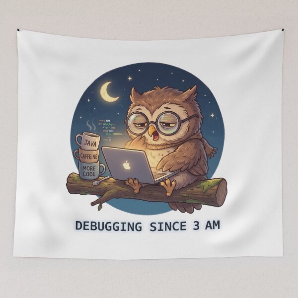 Item preview, Night Owl Coder Debugging Since 3 AM designed and sold by VictoriaaStore.