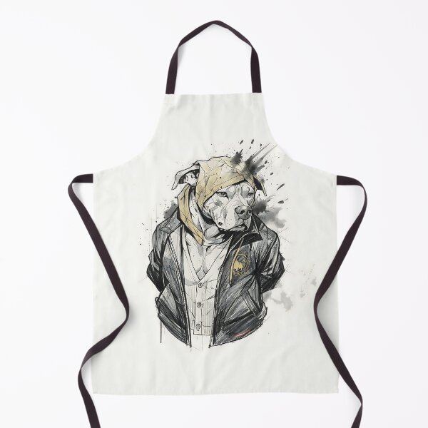 Item preview, Artistic style pitbull in leather jacket designed and sold by Z-RankCUSTOMS.
